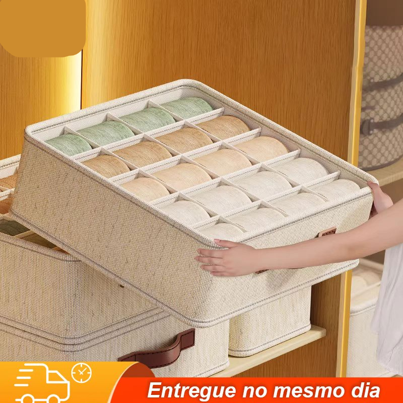 Organizador Dobrável 20 Compartimentos para Roupas Íntimas Meias Cuecas
